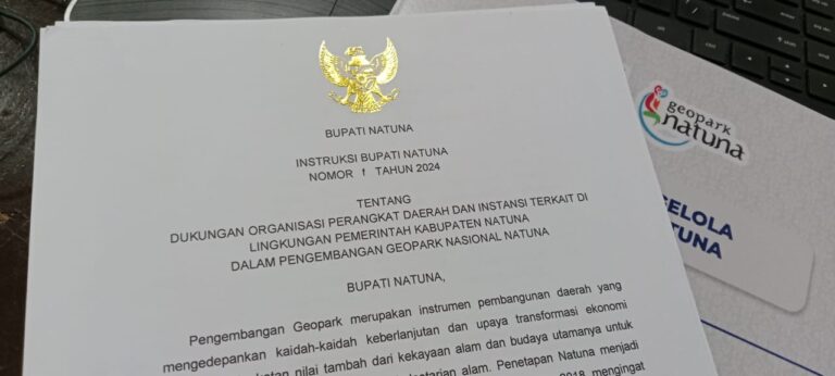 Read more about the article Bupati Natuna Terbitkan Instruksi Untuk Dukung Pengembangan Geopark Natuna